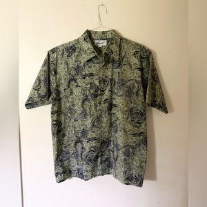 Haband Short Sleeve Button Up Size M